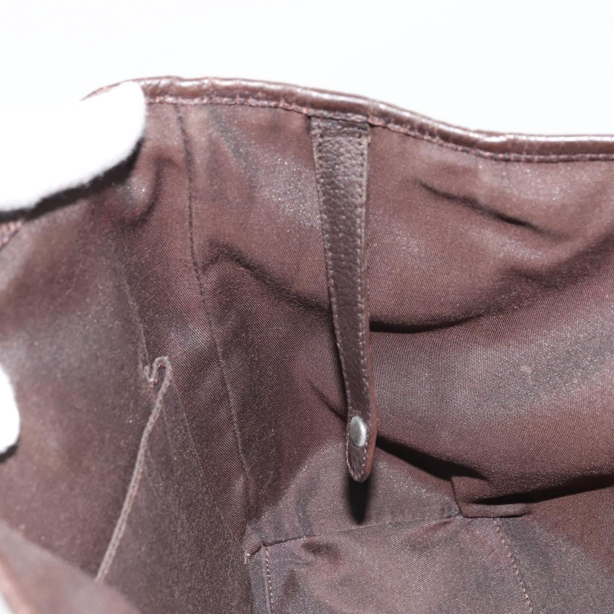 GUCCI GG Canvas Web Sherry Line Bag Nylon Outlet Brown Silver 293592 Auth ka3641