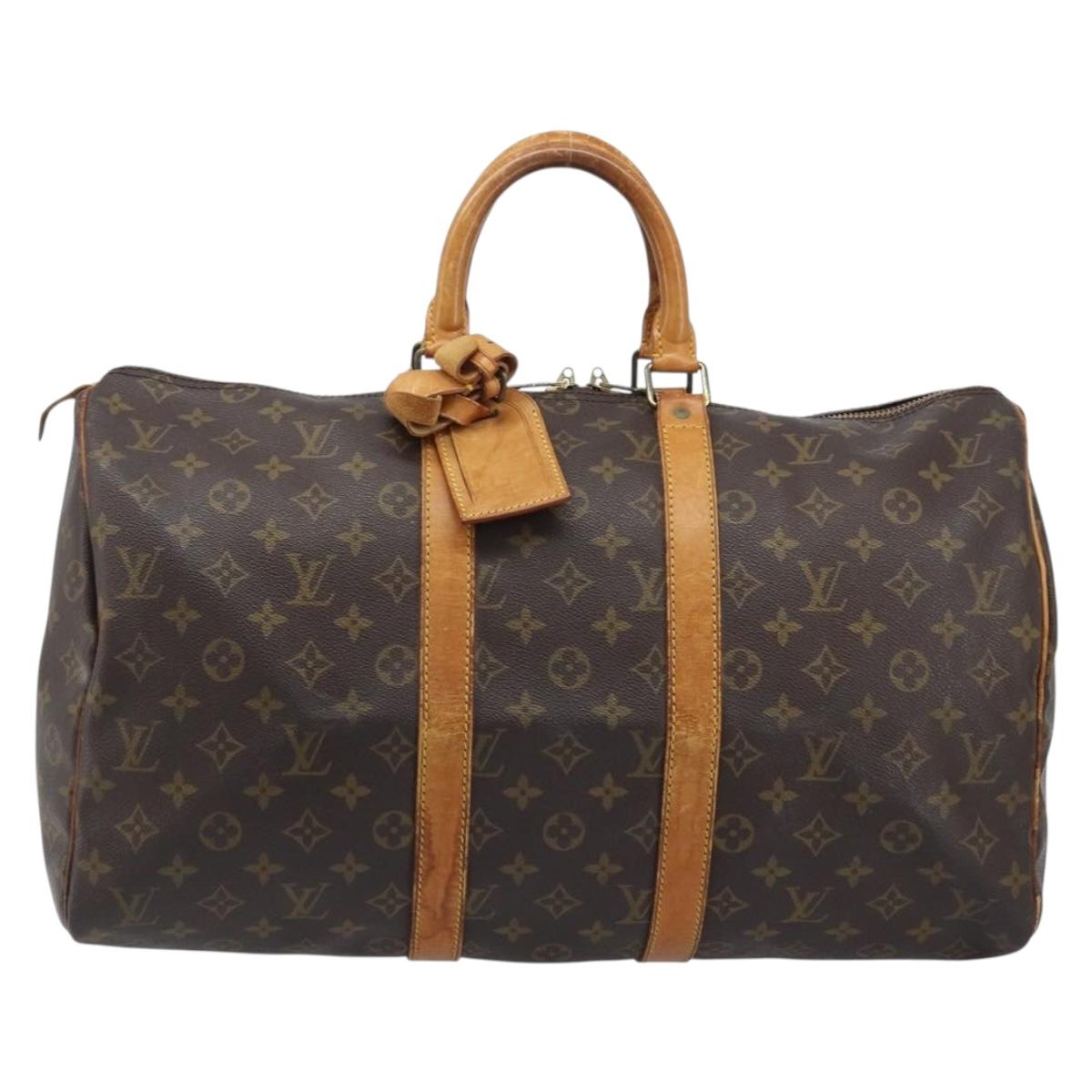 LOUIS VUITTON Monogram Keepall 45 Boston Bag M41428 LV Auth ka3645