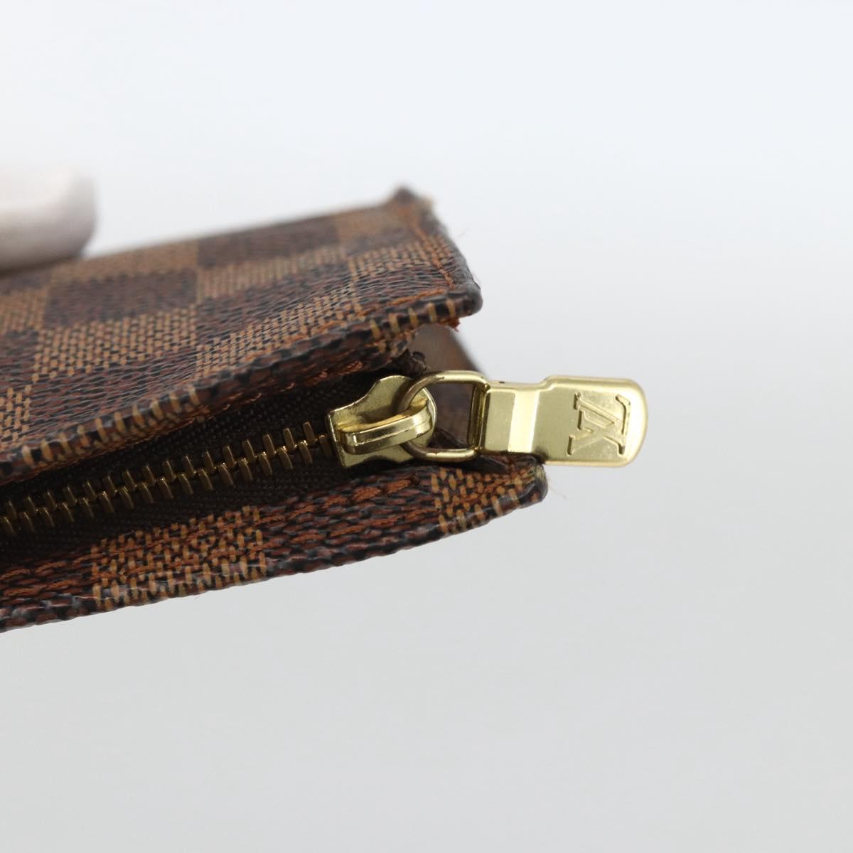 LOUIS VUITTON Damier Ebene Marais Pouch LV Auth ka3649