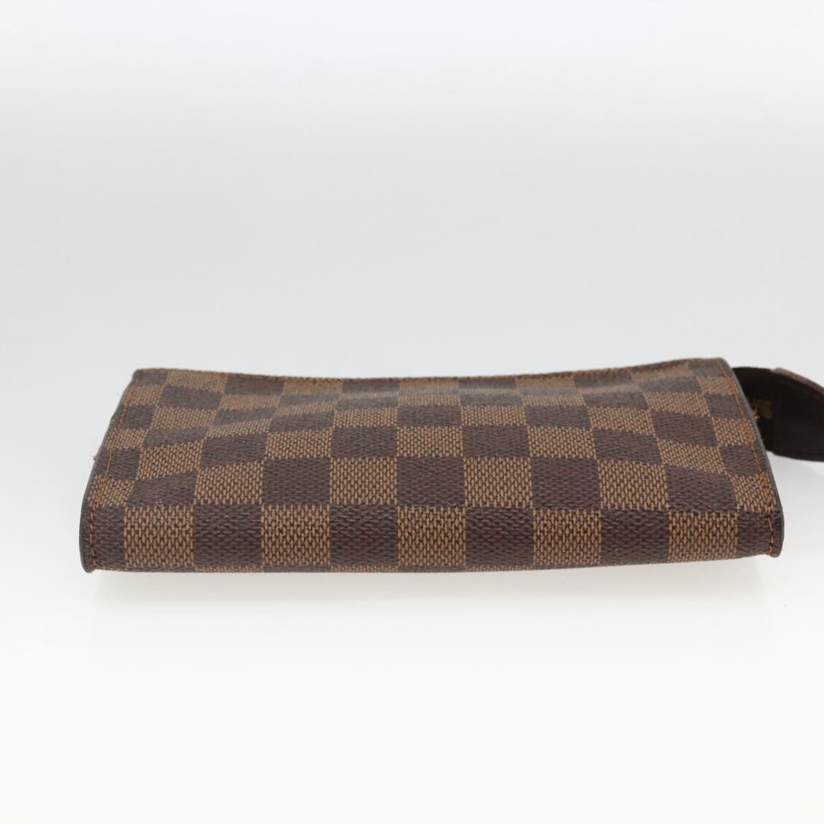 LOUIS VUITTON Damier Ebene Marais Pouch LV Auth ka3649