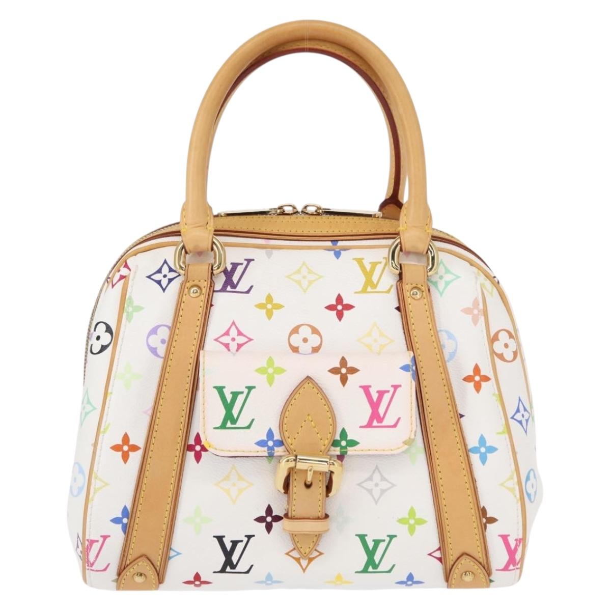 LOUIS VUITTON Monogram Multicolor Priscilla Hand Bag White M40096 Auth ka366AV