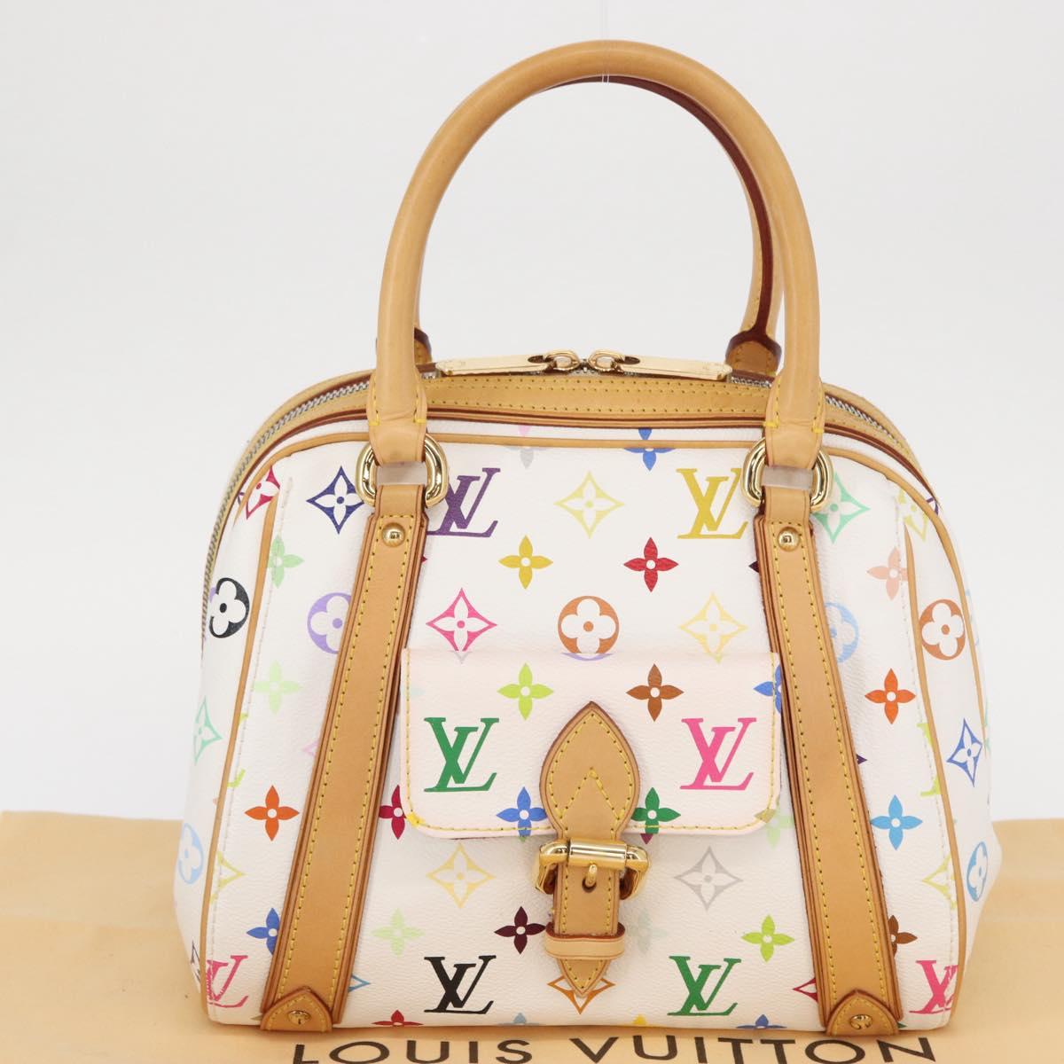 LOUIS VUITTON Monogram Multicolor Priscilla Hand Bag White M40096 Auth ka366AV