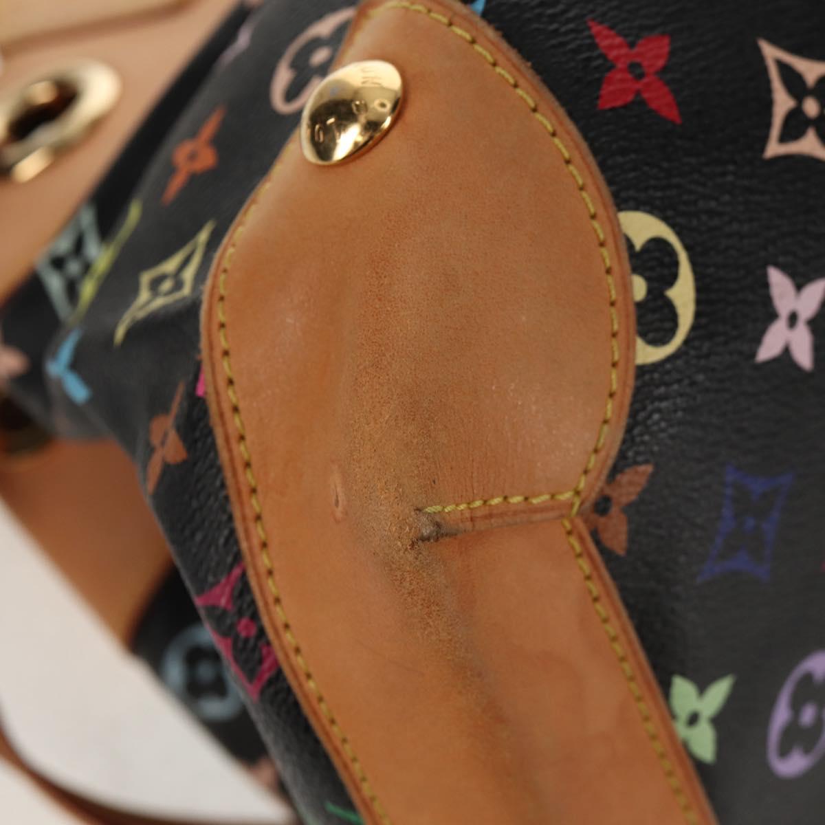 LOUIS VUITTON Monogram Multicolor Ursula Tote Bag Black M40124 LV Auth ka367AV
