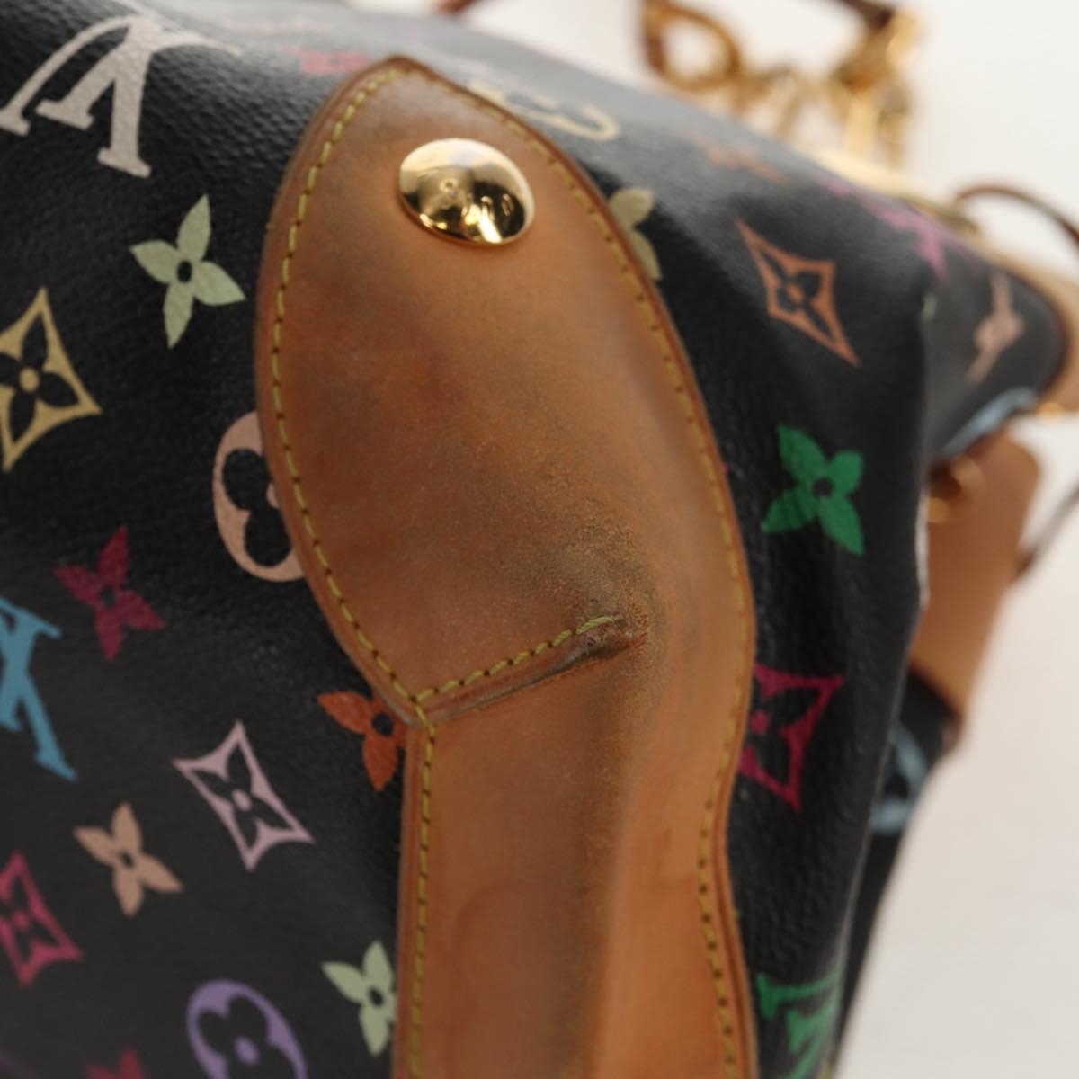 LOUIS VUITTON Monogram Multicolor Ursula Tote Bag Black M40124 LV Auth ka367AV