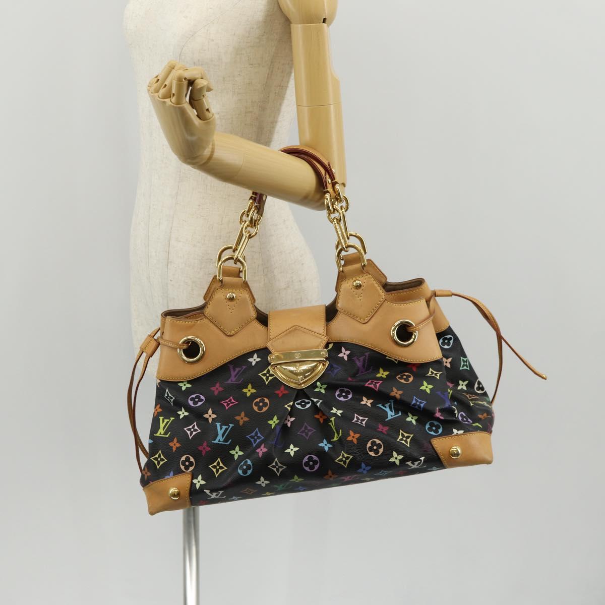 LOUIS VUITTON Monogram Multicolor Ursula Tote Bag Black M40124 LV Auth ka367AV