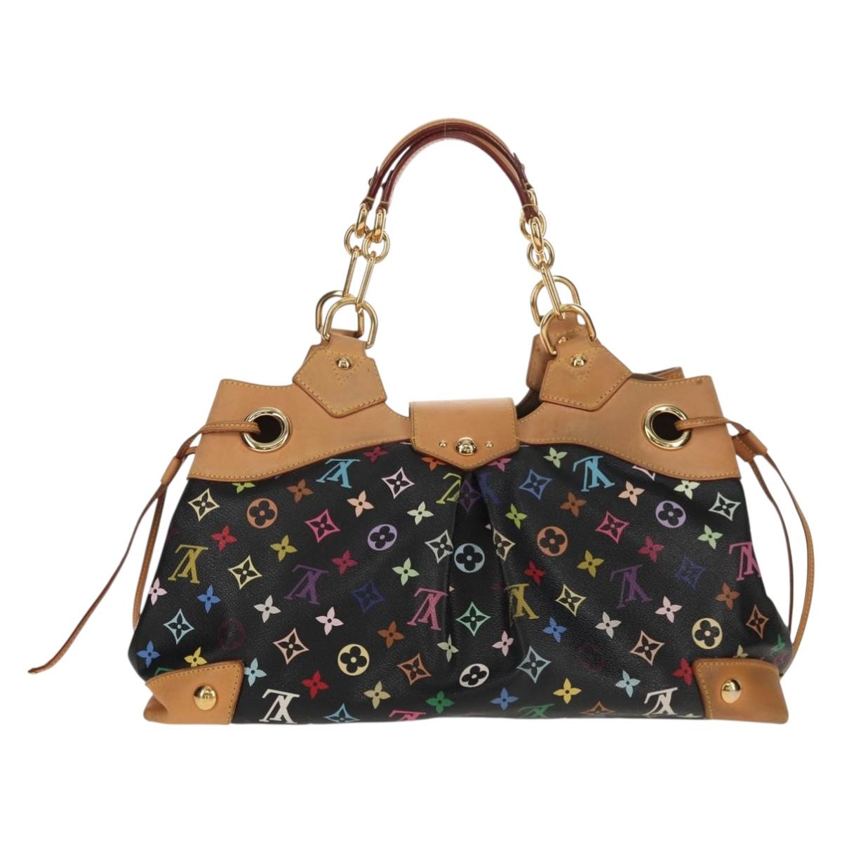 LOUIS VUITTON Monogram Multicolor Ursula Tote Bag Black M40124 LV Auth ka367AV