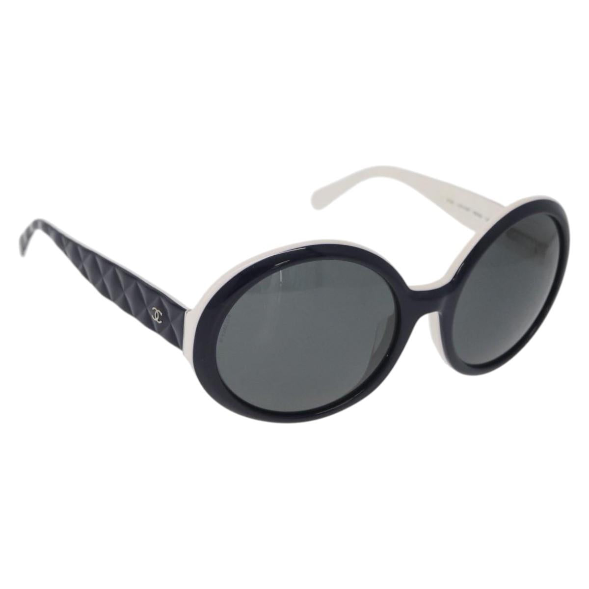 CHANEL Sunglasses plastic Purple CC Auth ka3691A