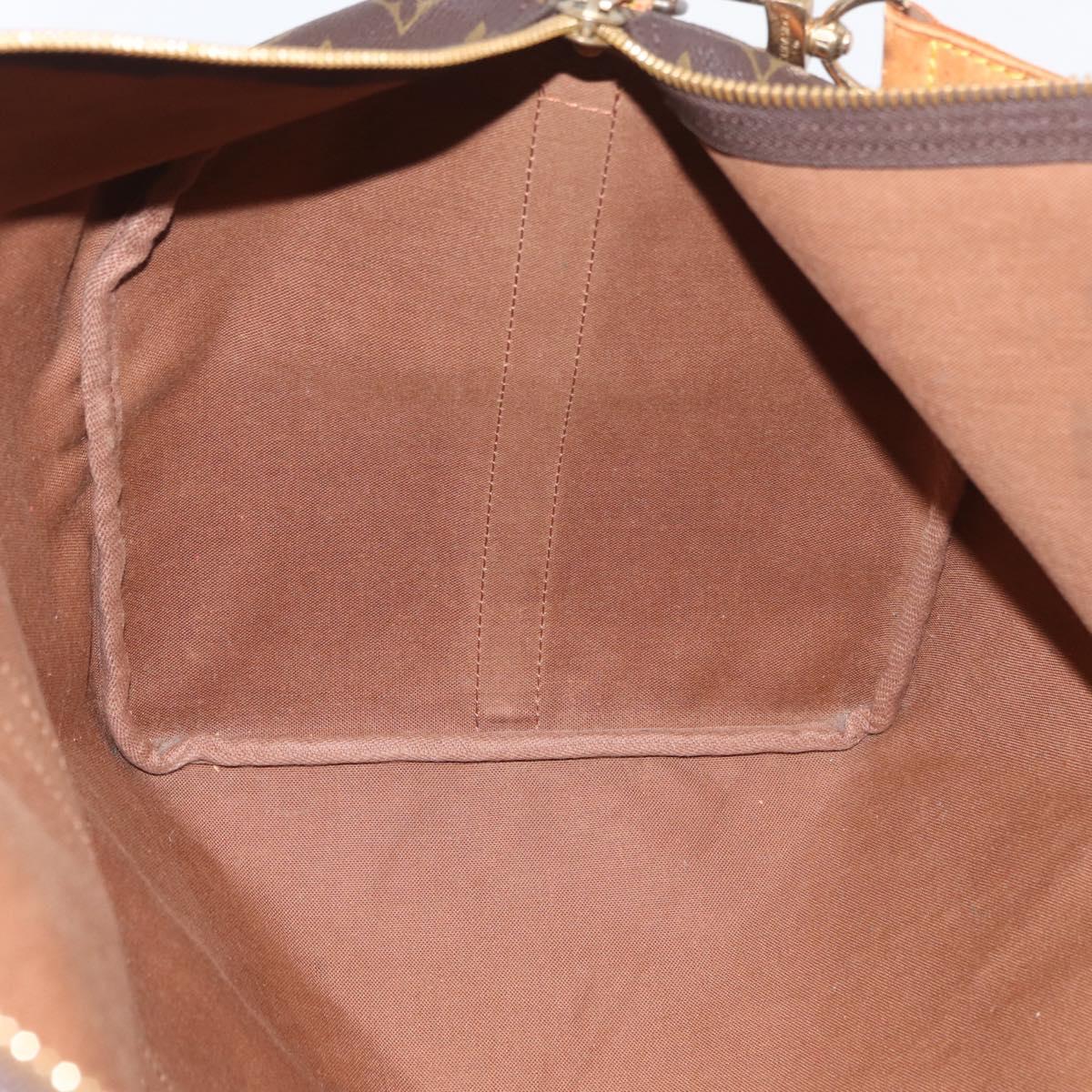 LOUIS VUITTON Monogram Keepall Bandouliere 55 Boston Bag M41414 LV Auth ka3701