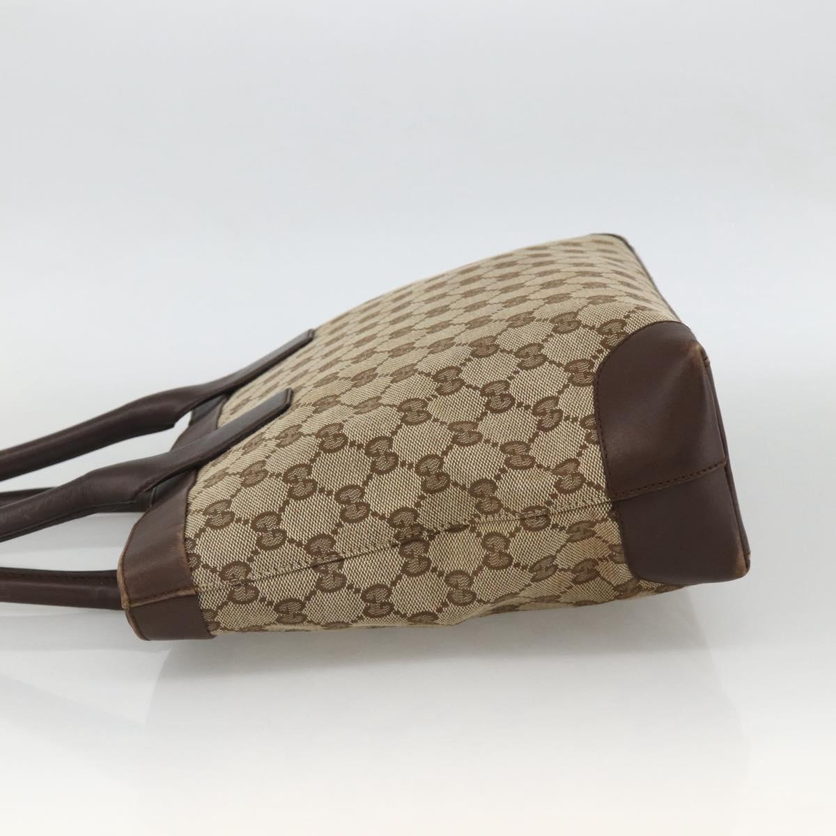 GUCCI GG Canvas Hand Bag Beige Gold 002 1119 Auth ka3702