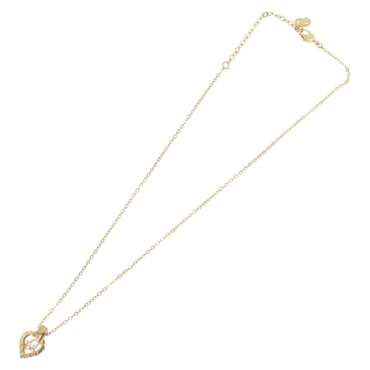 Christian Dior Necklace metal Gold Auth ka3707A
