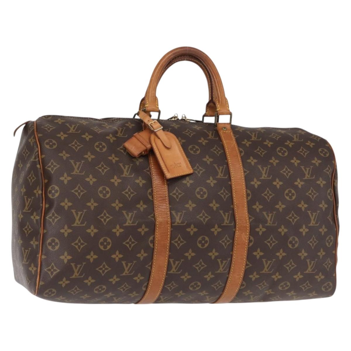 LOUIS VUITTON Monogram Keepall 50 Boston Bag M41426 LV Auth ka373
