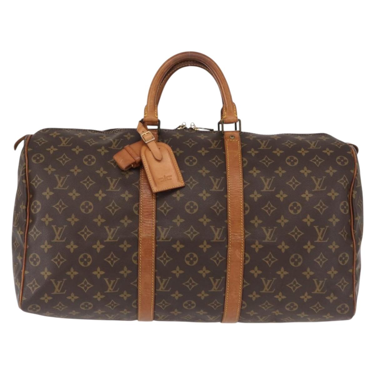 LOUIS VUITTON Monogram Keepall 50 Boston Bag M41426 LV Auth ka373