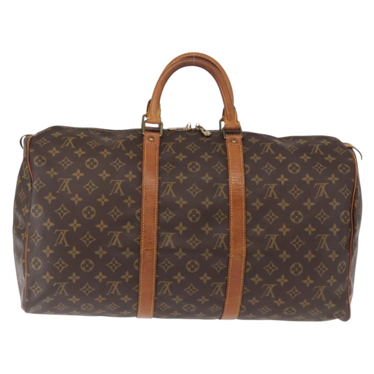 LOUIS VUITTON Monogram Keepall 50 Boston Bag M41426 LV Auth ka373