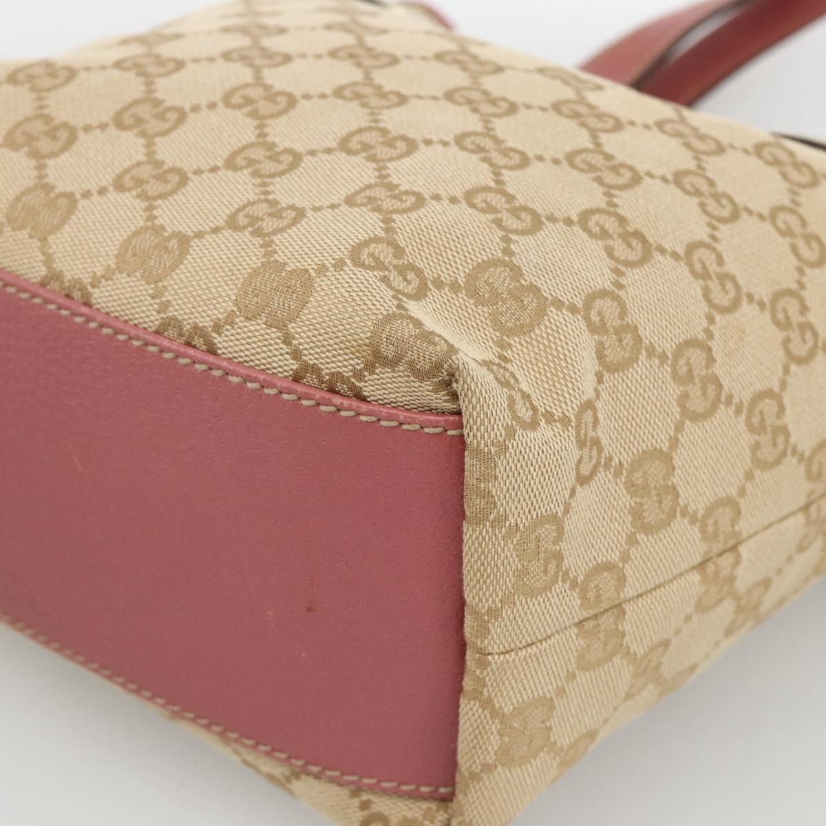 GUCCI GG Canvas Tote Bag Beige Gold 153361 Auth ka3773