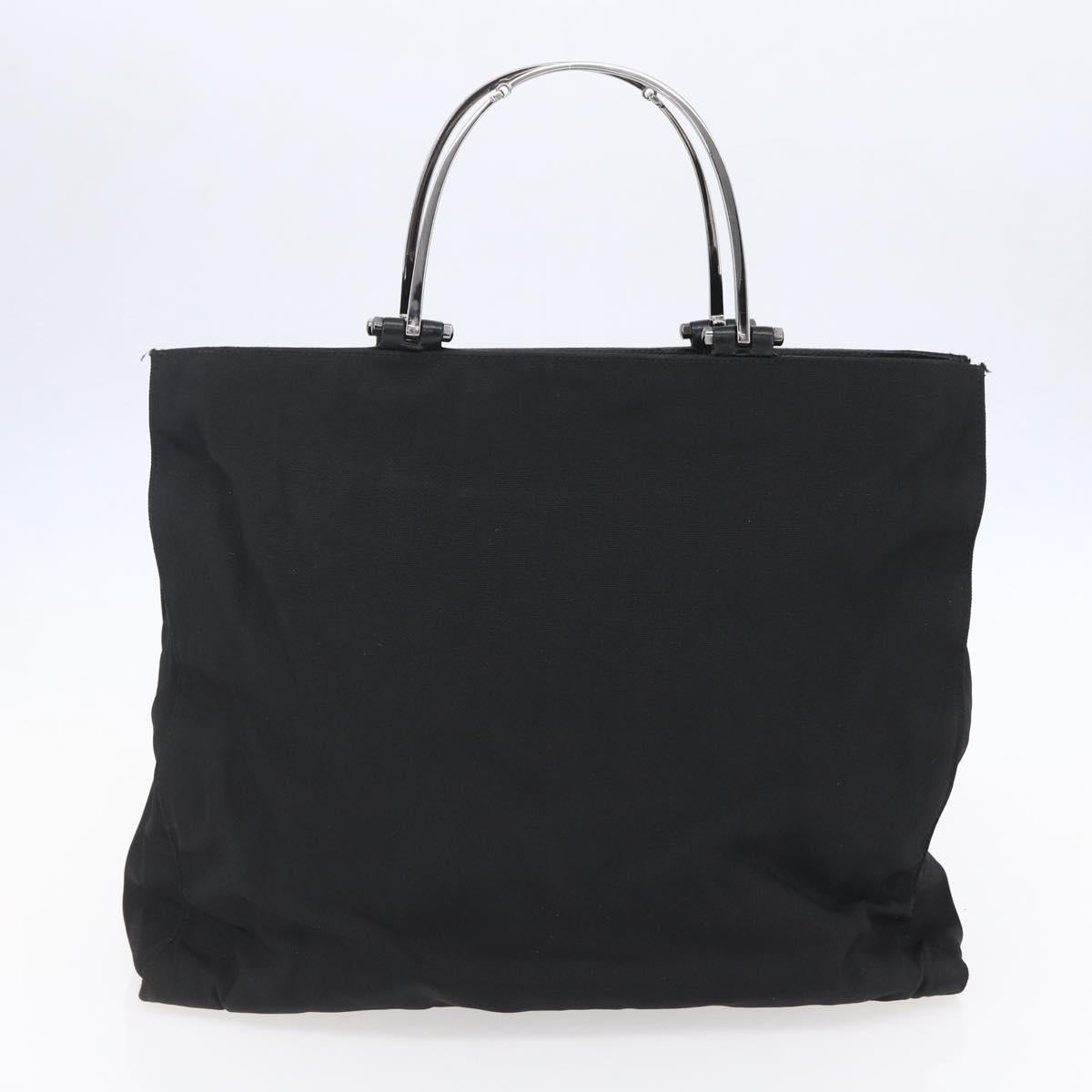 GUCCI GG Supreme Bamboo Shoulder Bag PVC Nylon 3 Set Beige Black Auth ka378