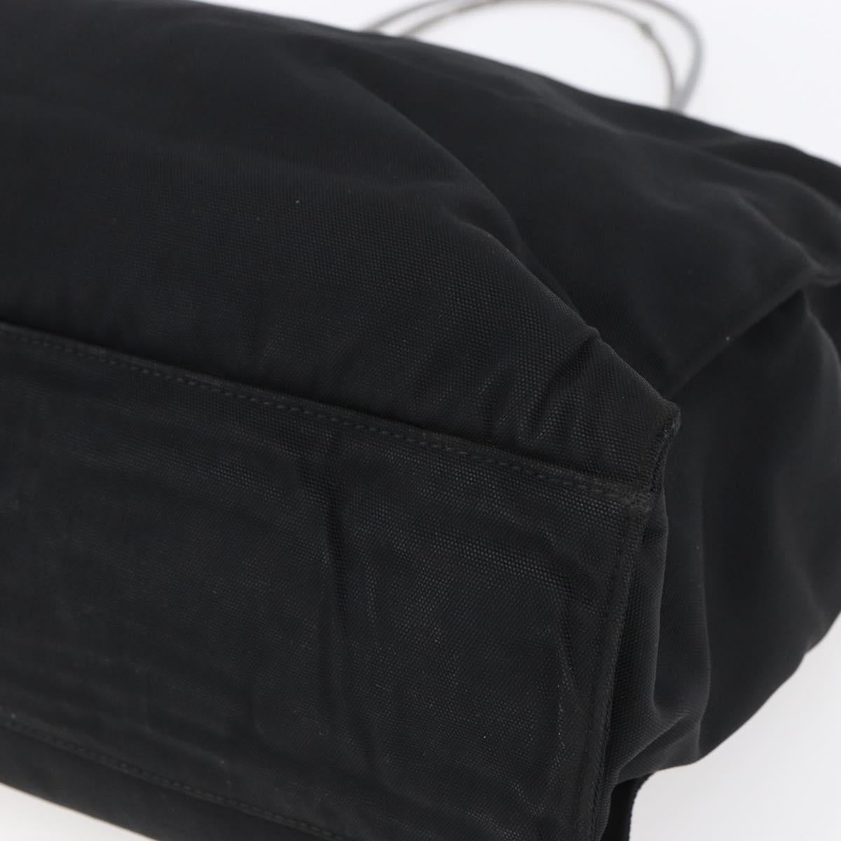 GUCCI GG Supreme Bamboo Shoulder Bag PVC Nylon 3 Set Beige Black Auth ka378