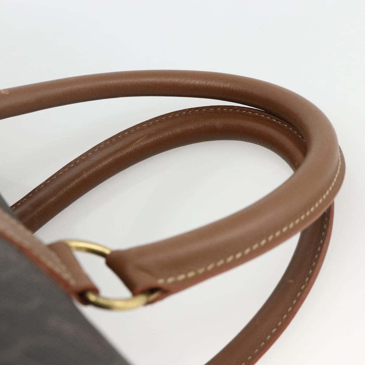 Christian Dior Honeycomb Canvas Boston Bag PVC Black Gold Auth ka3782A