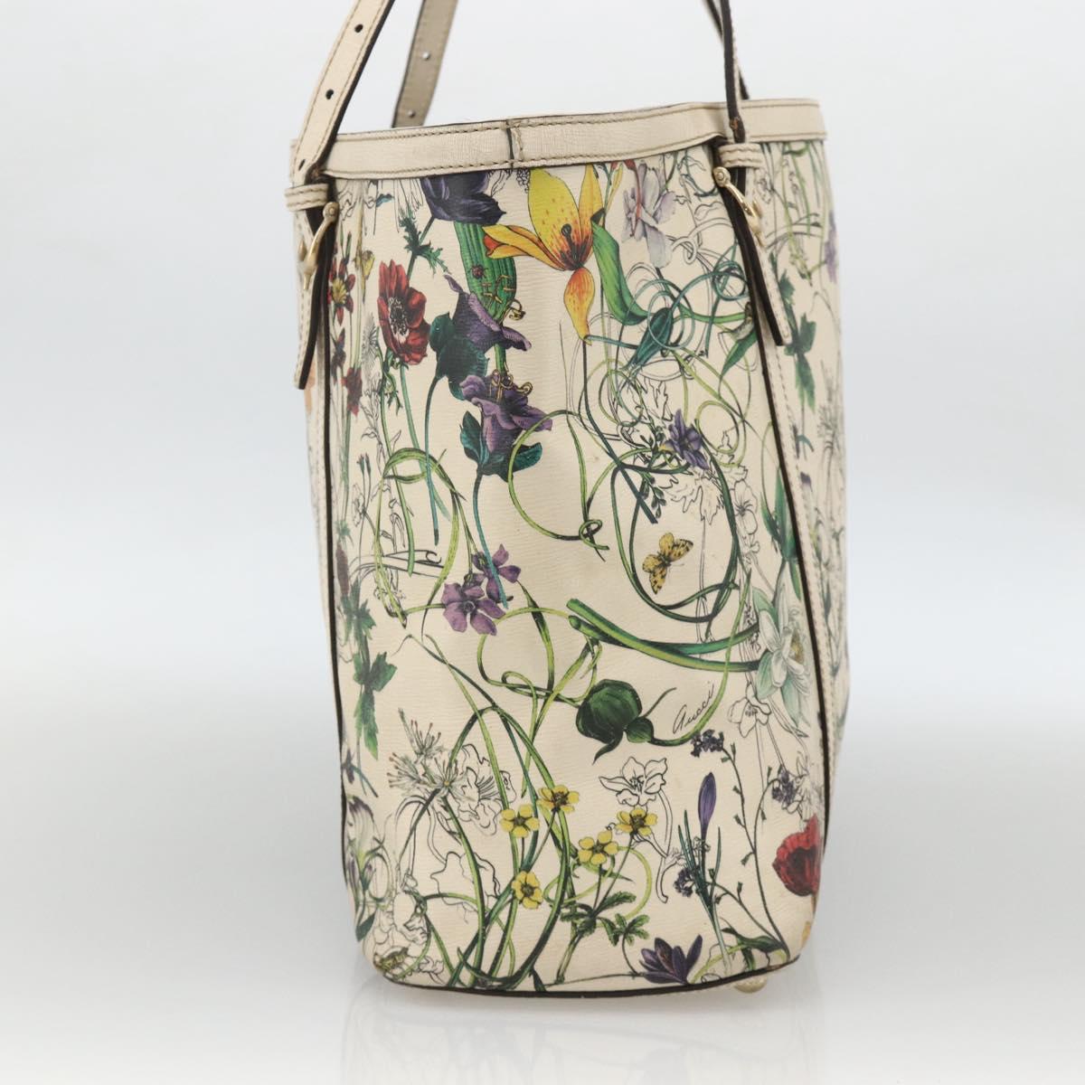 GUCCI Tote Bag PVC Ivory Gold 309613 Auth ka3786