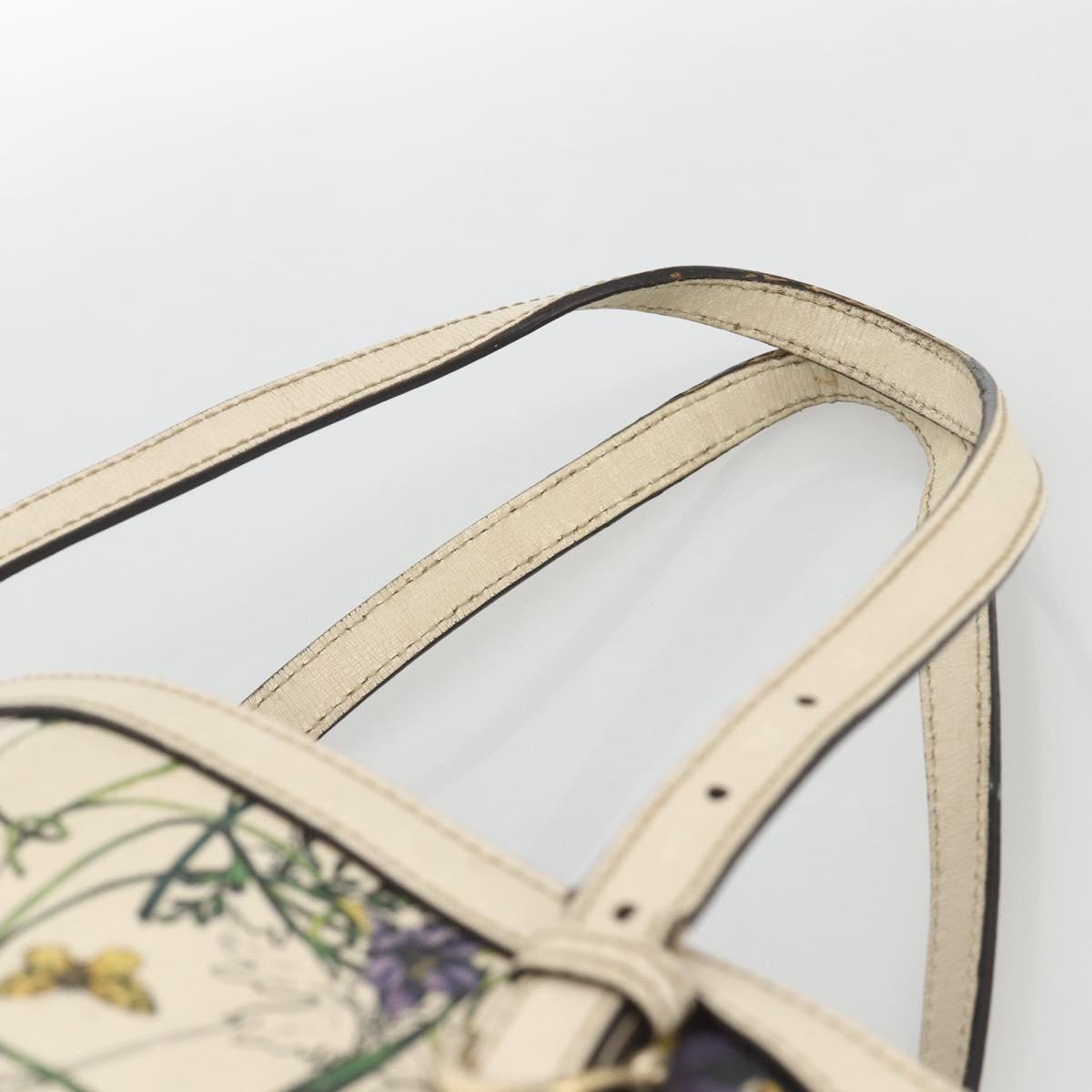 GUCCI Tote Bag PVC Ivory Gold 309613 Auth ka3786