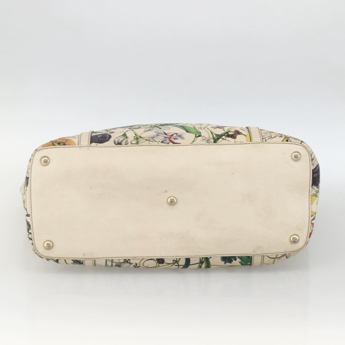 GUCCI Tote Bag PVC Ivory Gold 309613 Auth ka3786