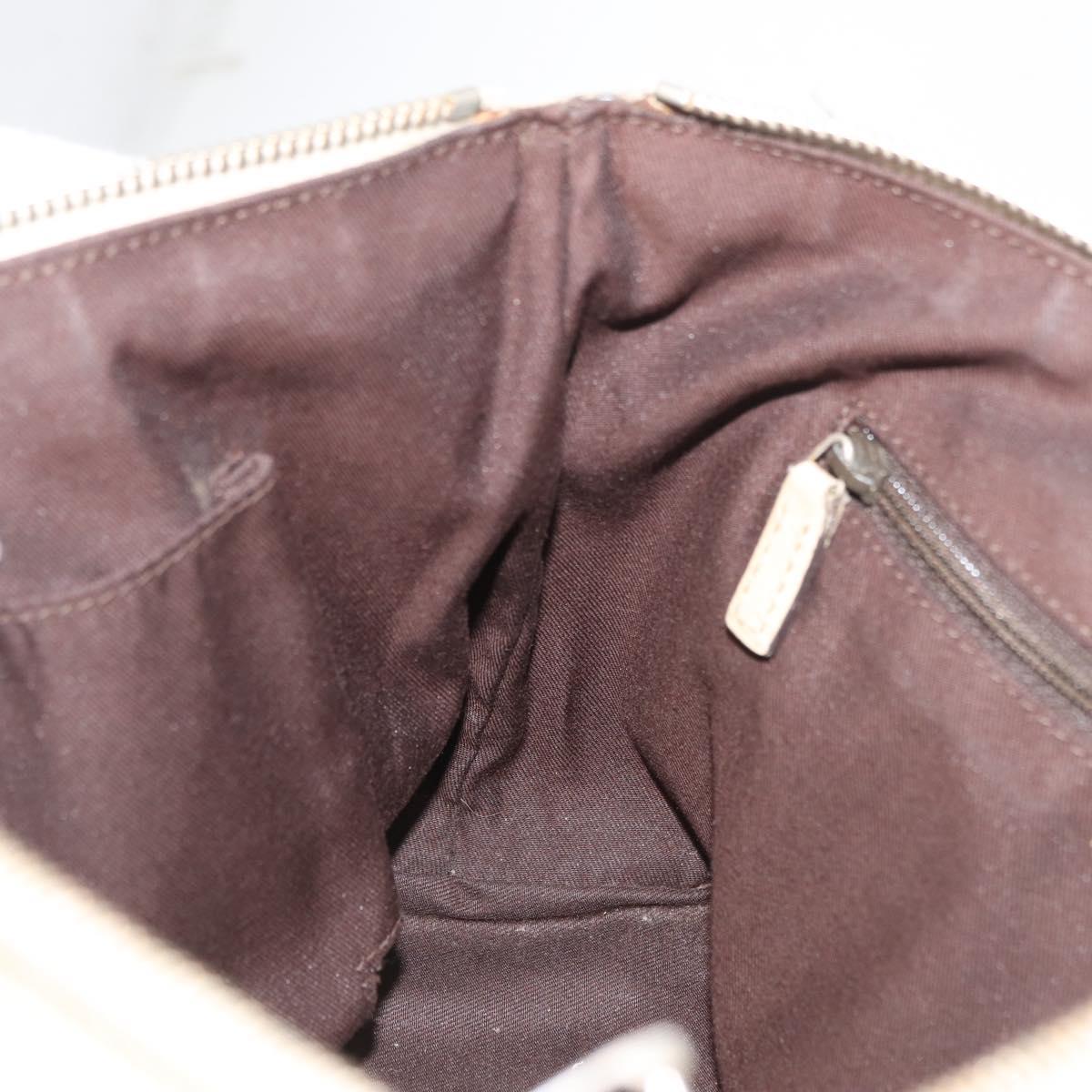 GUCCI Abbey GG Canvas Hand Bag Beige Gold 141471 Auth ka3796