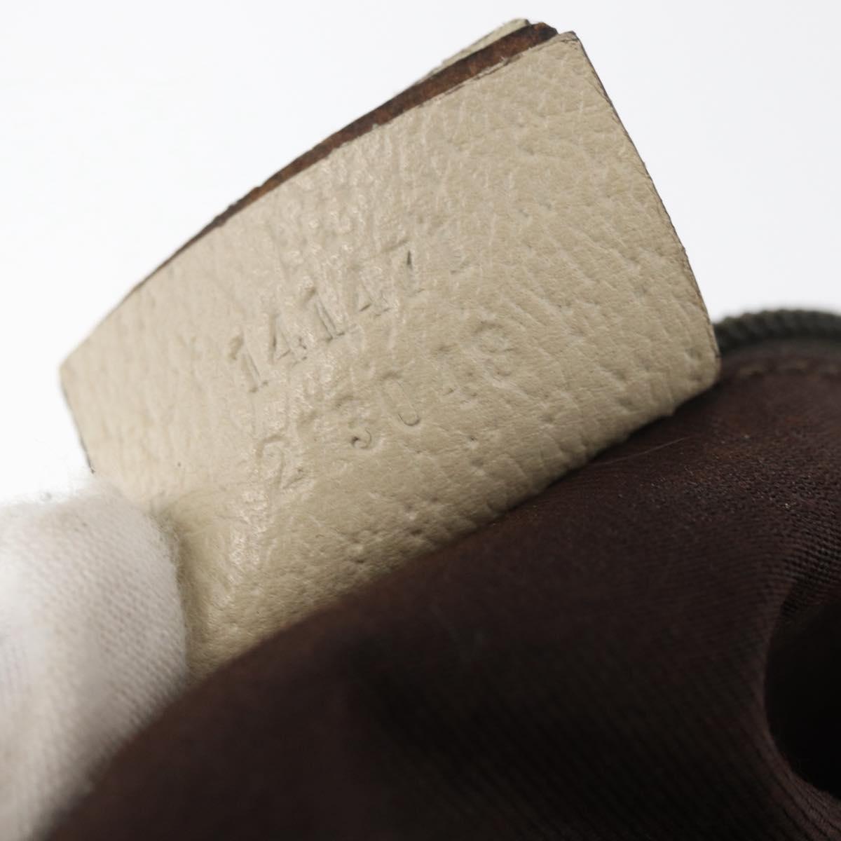 GUCCI Abbey GG Canvas Hand Bag Beige Gold 141471 Auth ka3796