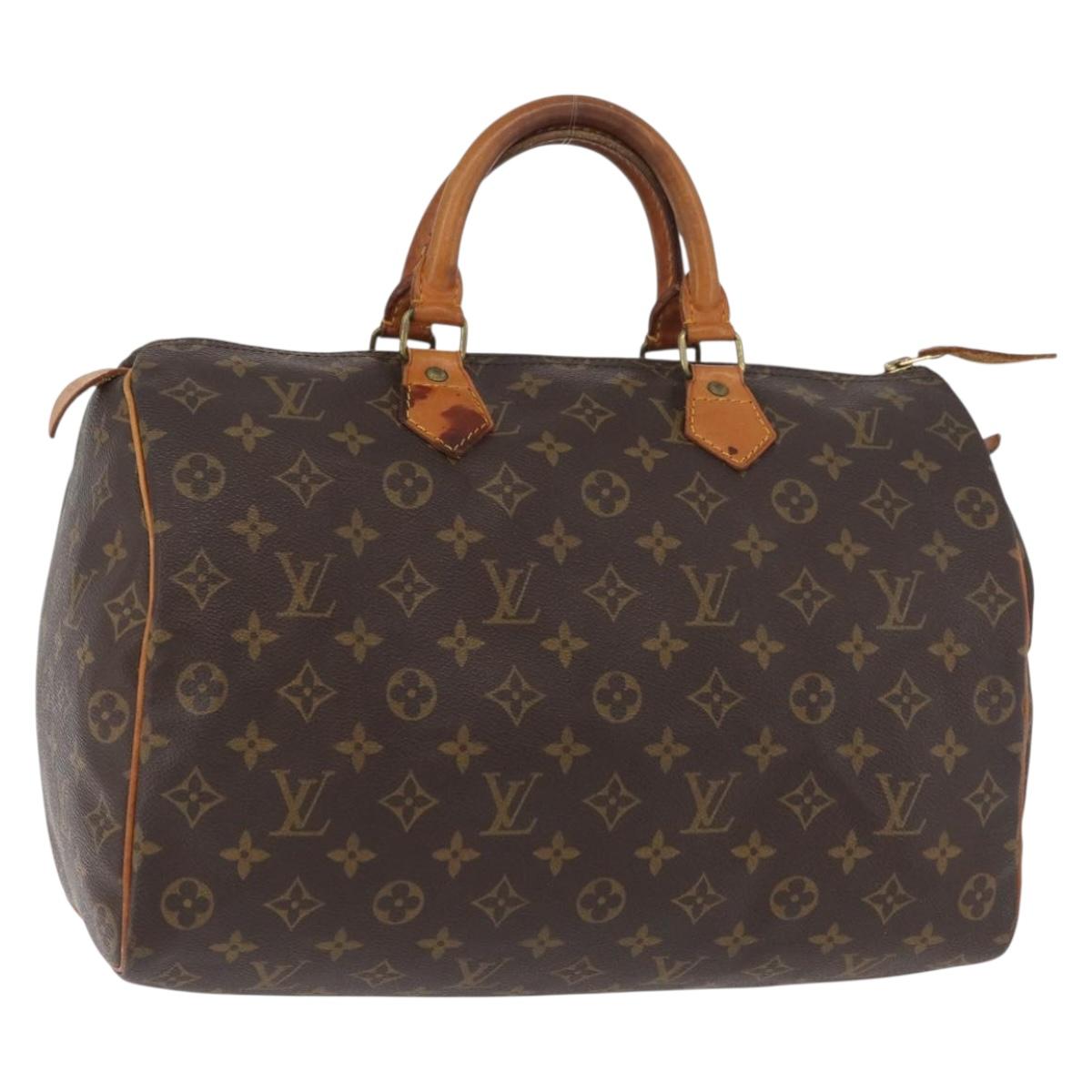 LOUIS VUITTON Monogram Speedy 35 Hand Bag M41524 LV Auth ka3799A