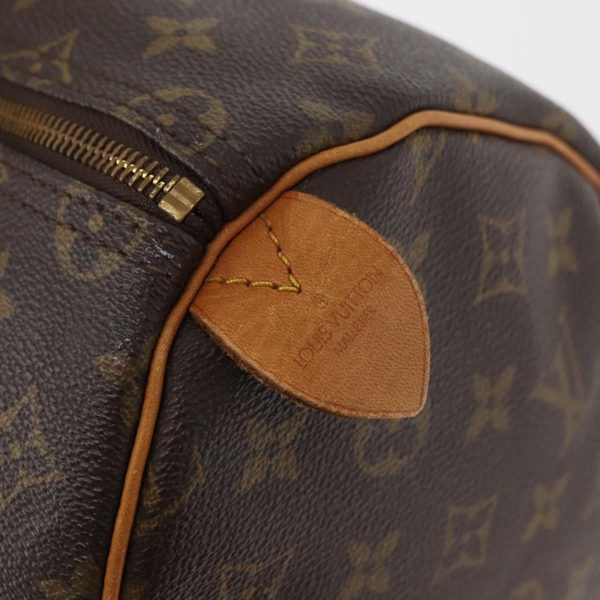 LOUIS VUITTON Monogram Speedy 35 Hand Bag M41524 LV Auth ka3799A