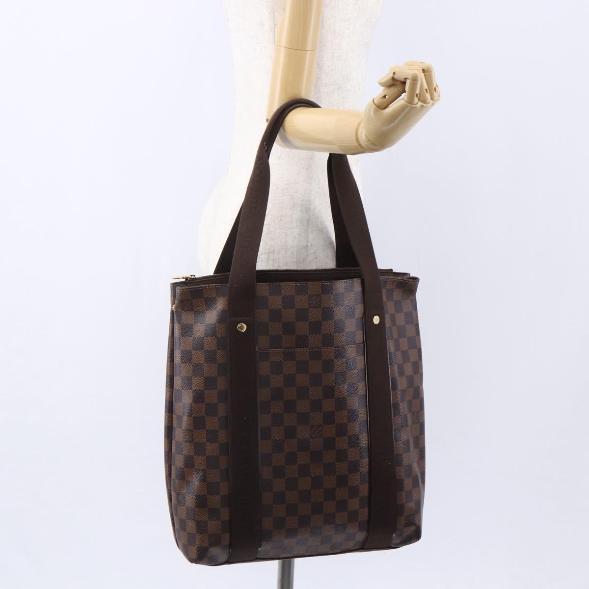 LOUIS VUITTON Damier Ebene Cabas Bobur Tote Bag N52006 LV Auth ka380