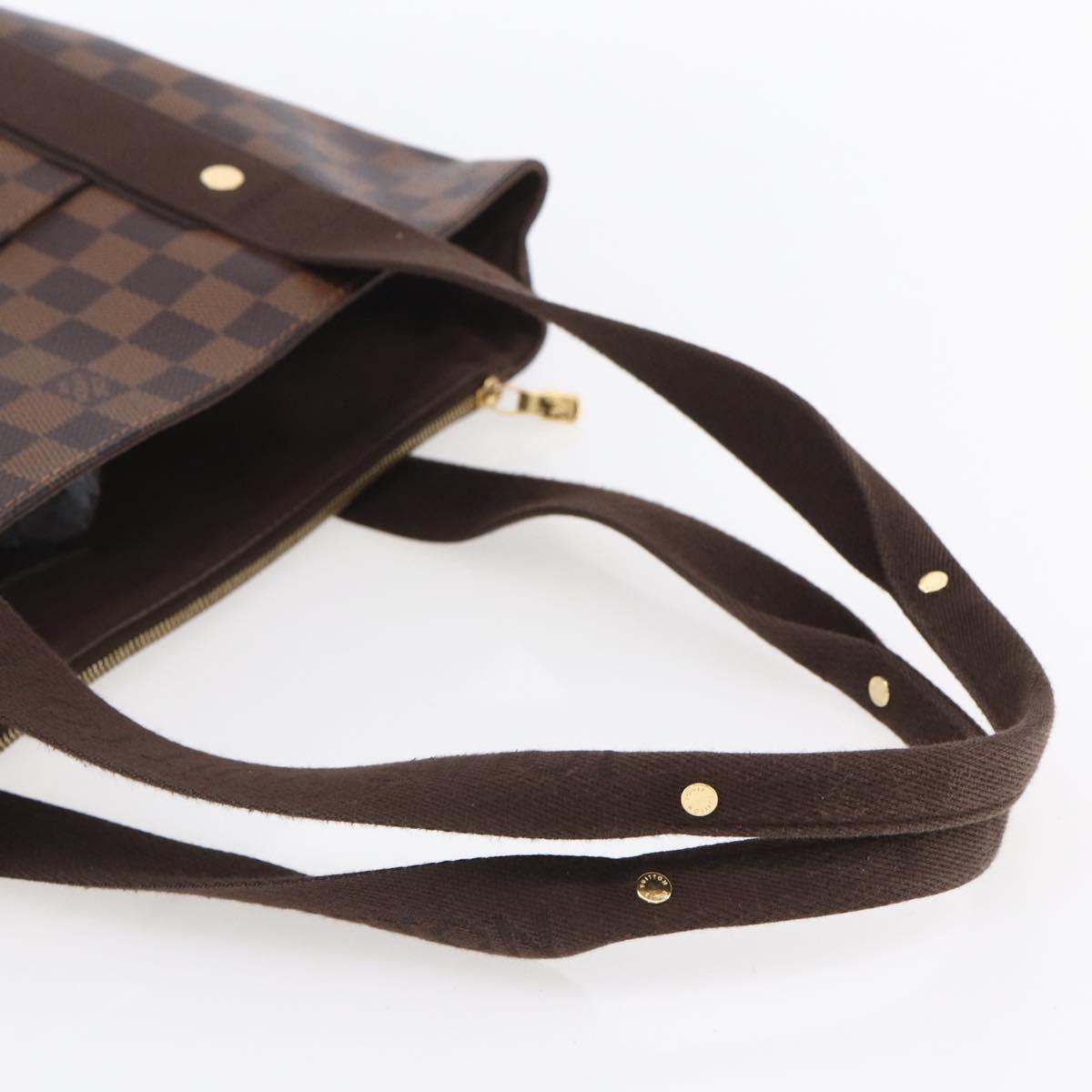 LOUIS VUITTON Damier Ebene Cabas Bobur Tote Bag N52006 LV Auth ka380