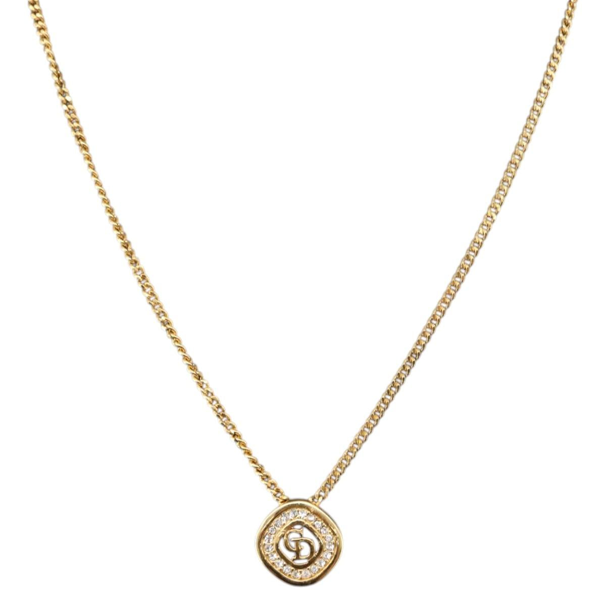 Christian Dior Necklace metal Gold Auth ka3809A