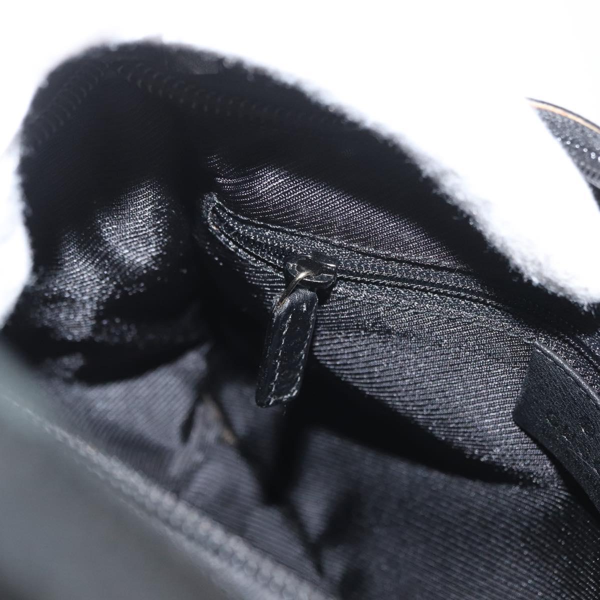 GUCCI GG Canvas Hand Bag Black Gold 000 0856 Auth ka3836A
