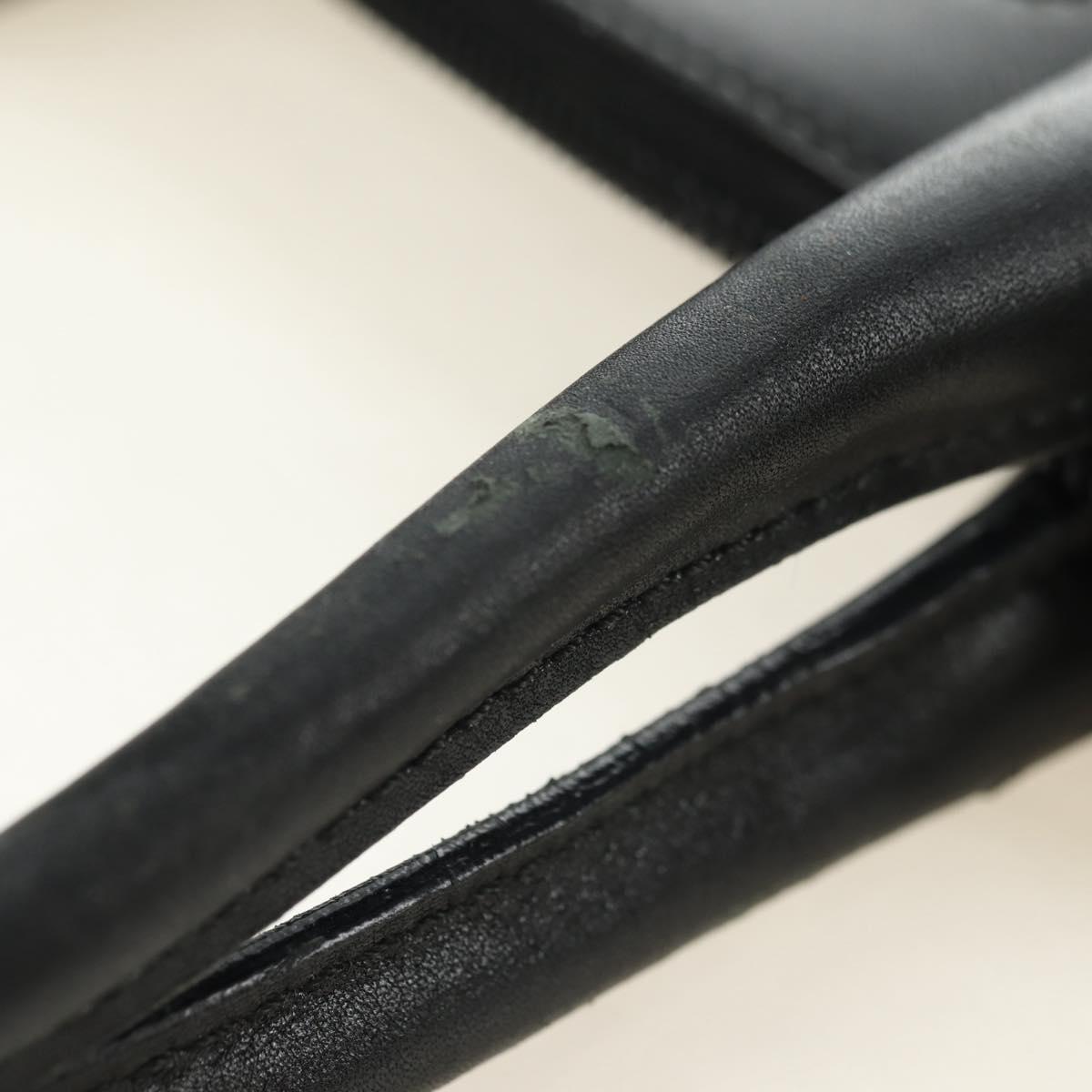 GUCCI GG Canvas Hand Bag Black Gold 000 0856 Auth ka3836A