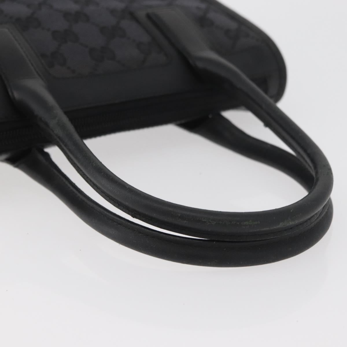 GUCCI GG Canvas Hand Bag Black Gold 000 0856 Auth ka3836A