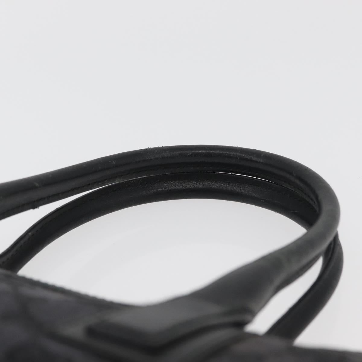 GUCCI GG Canvas Hand Bag Black Gold 000 0856 Auth ka3836A