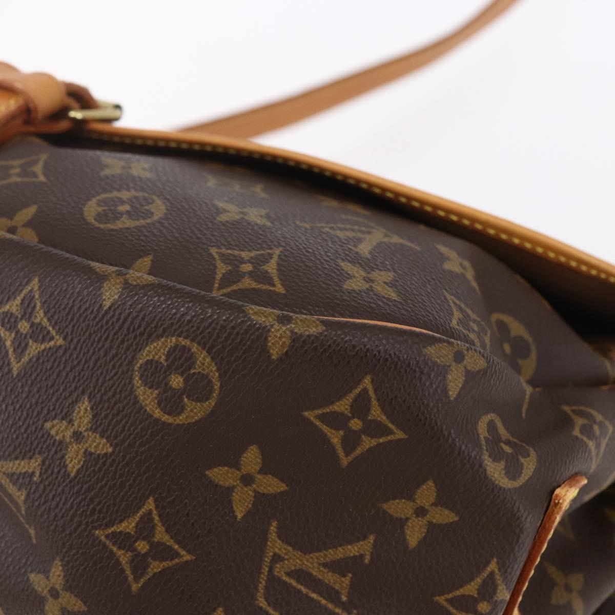 LOUIS VUITTON Monogram Saumur 35 Shoulder Bag M42254 LV Auth ka384