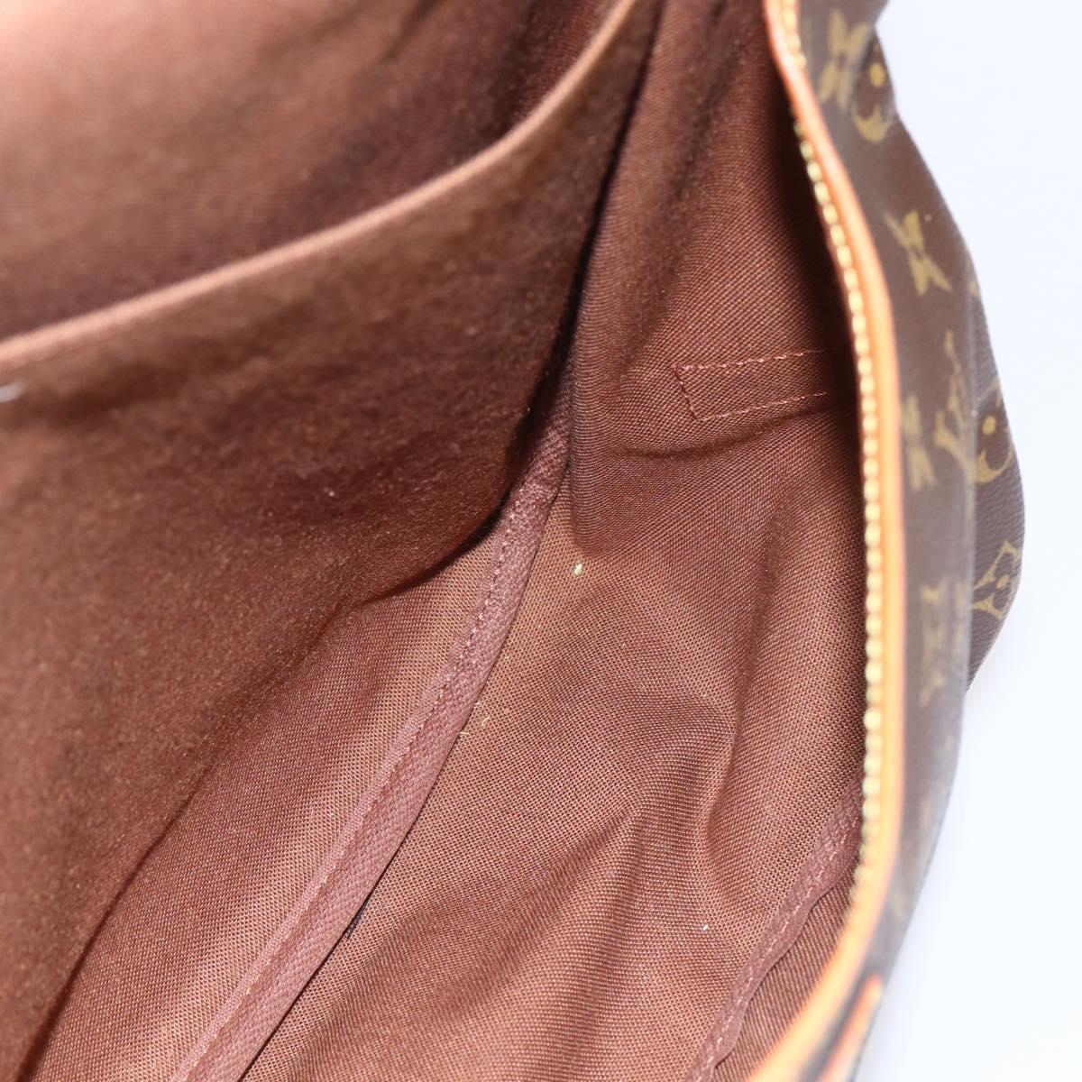 LOUIS VUITTON Monogram Saumur 35 Shoulder Bag M42254 LV Auth ka384