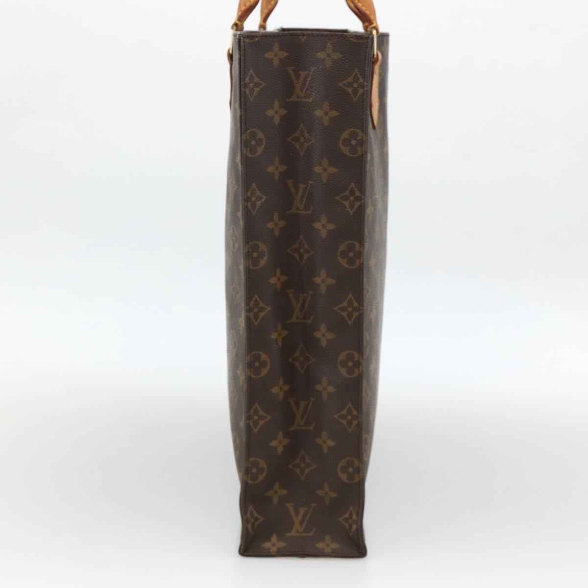 LOUIS VUITTON Monogram Sac Plat Hand Bag M51140 LV Auth ka3846