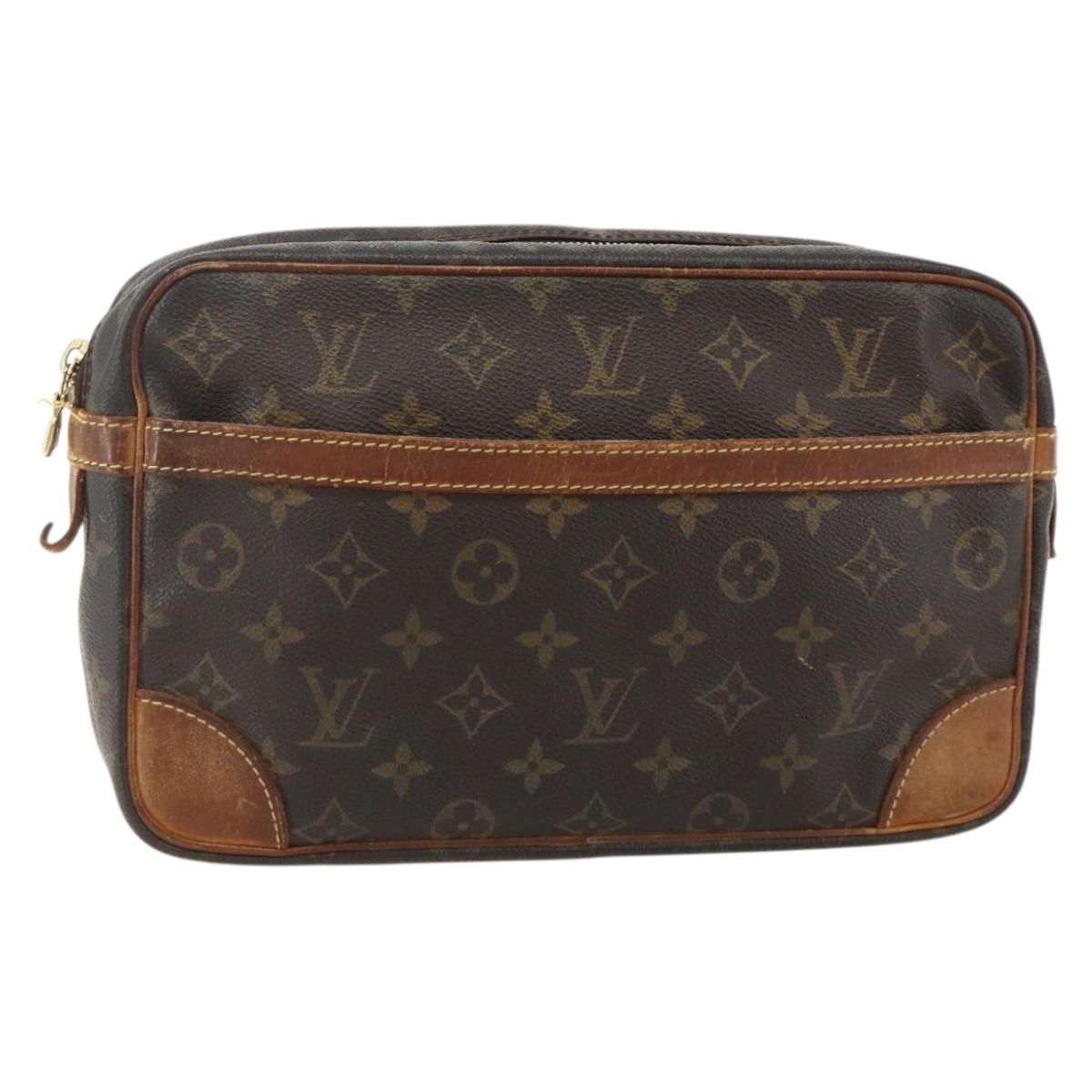 LOUIS VUITTON Monogram Compiegne 28 Clutch Bag M51845 LV Auth ka3875