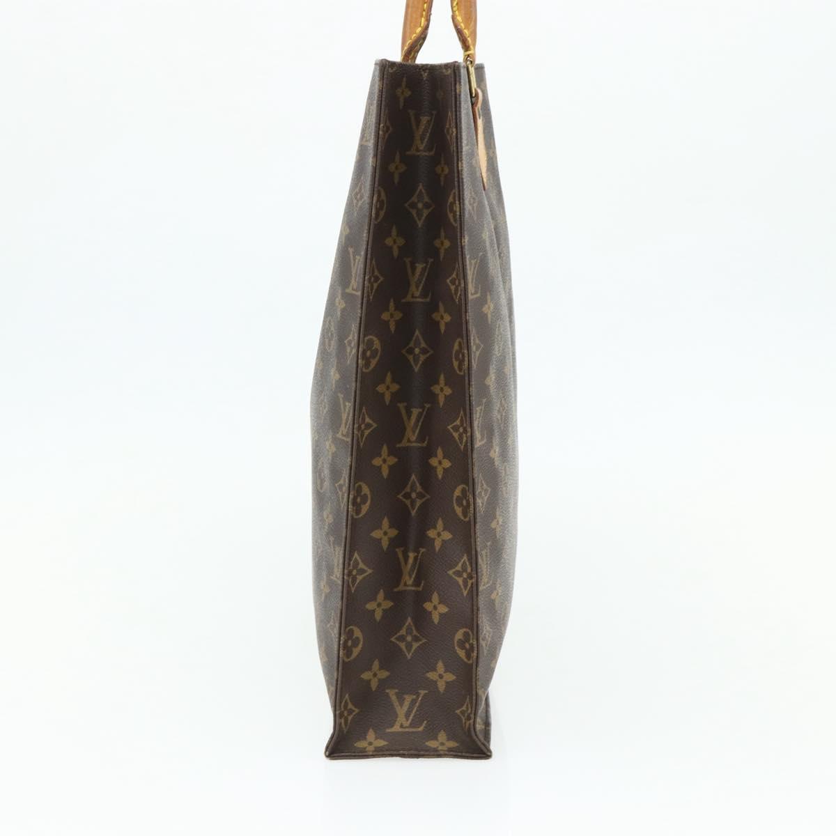 LOUIS VUITTON Monogram Sac Plat Hand Bag M51140 LV Auth ka3879