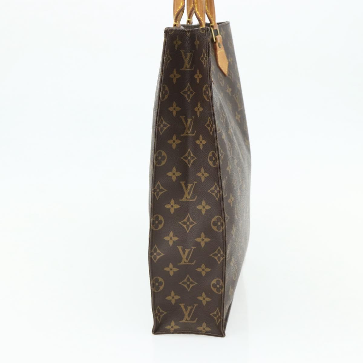 LOUIS VUITTON Monogram Sac Plat Hand Bag M51140 LV Auth ka3879