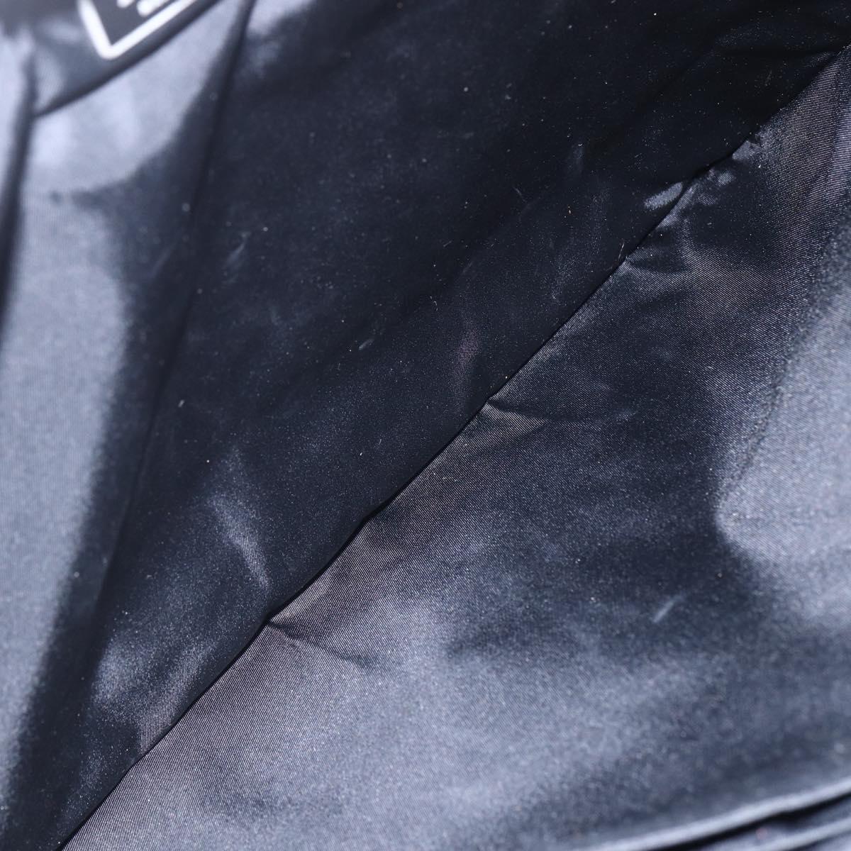 PRADA Business Bag Nylon Black Silver Auth ka390