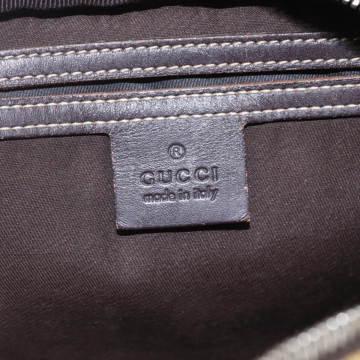 GUCCI GG Supreme Shoulder Bag PVC Brown Gold 201448 Auth ka392