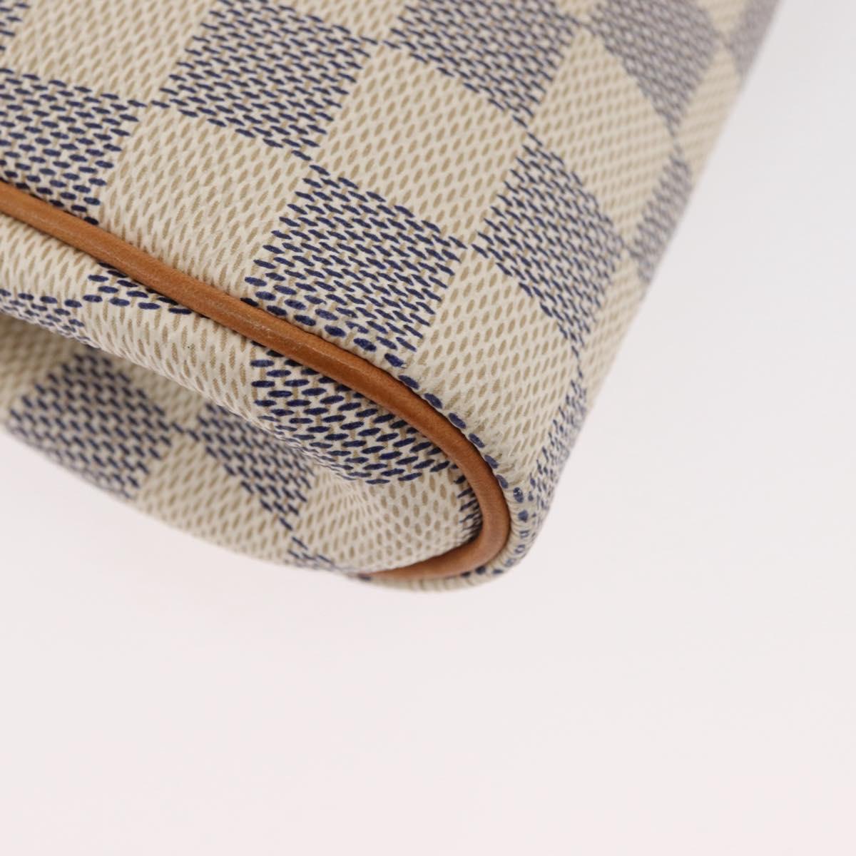 LOUIS VUITTON Damier Azur Eva Shoulder Bag 2way N55214 LV Auth ka3938