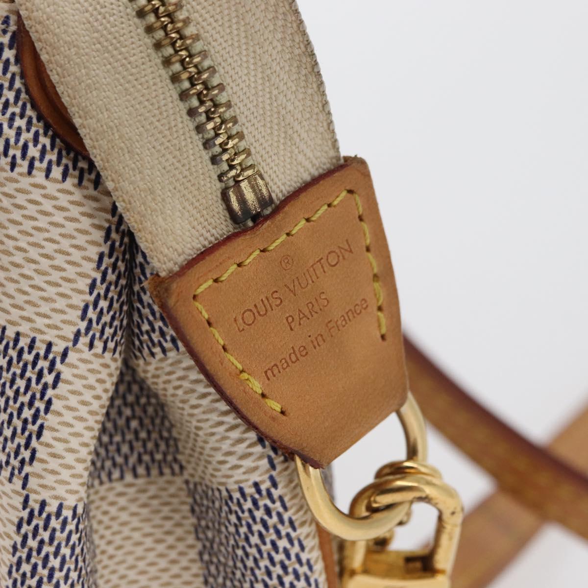 LOUIS VUITTON Damier Azur Eva Shoulder Bag 2way N55214 LV Auth ka3938