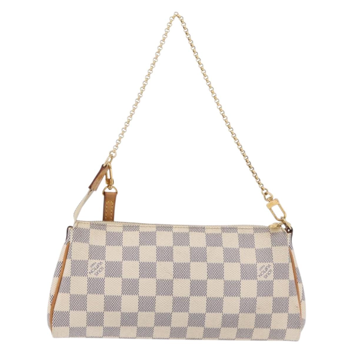 LOUIS VUITTON Damier Azur Eva Shoulder Bag 2way N55214 LV Auth ka3938