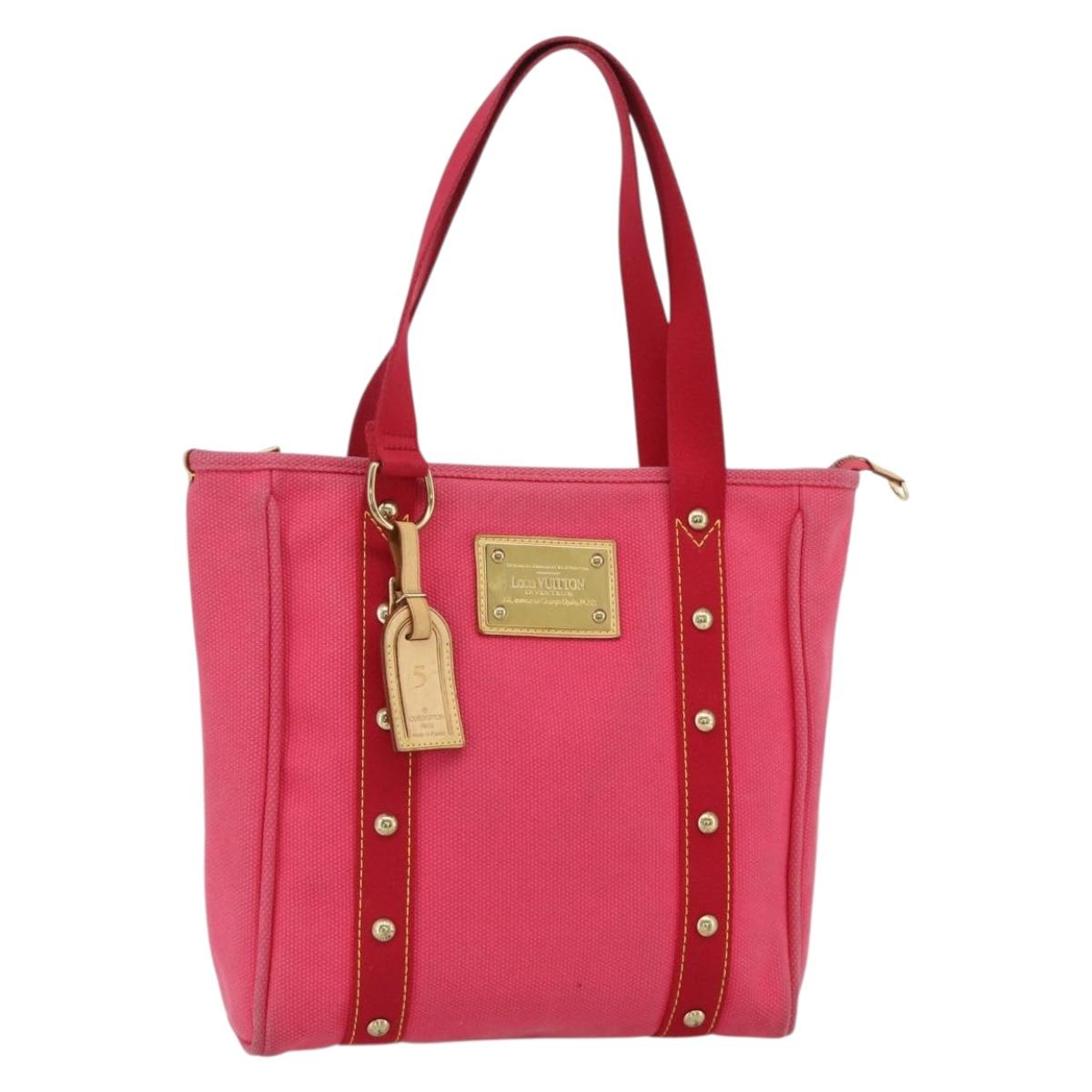 LOUIS VUITTON Antigua Cabas MM Tote Bag Pink M40085 LV Auth ka3945