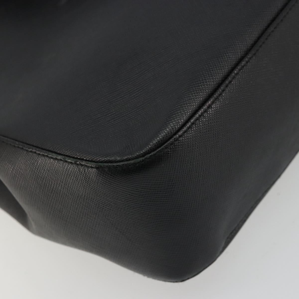 Salvatore Ferragamo Tote Bag Leather Black Silver Auth ka3949