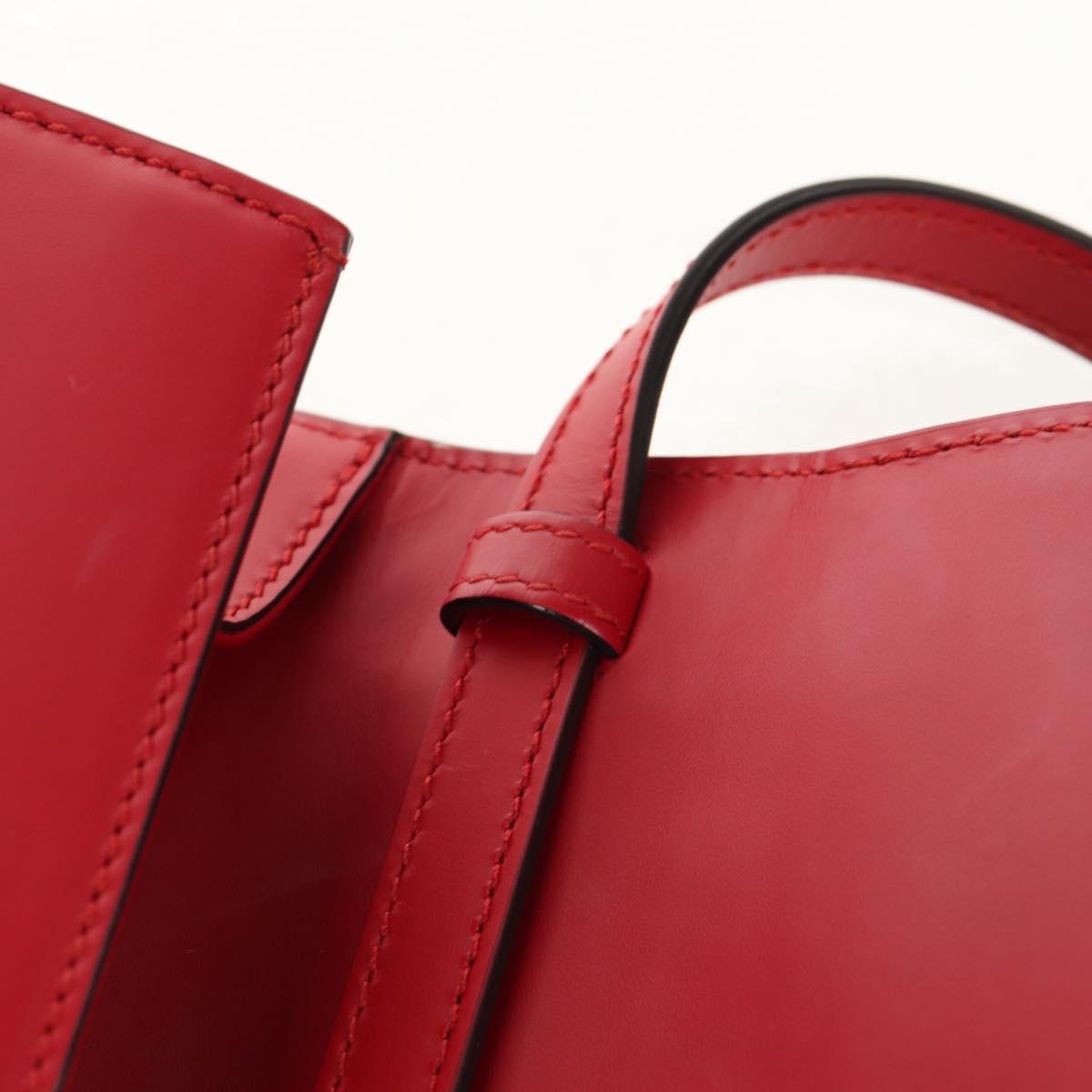 GUCCI Silvi Sherry Line Hand Bag Leather 3way Red Gold 470270 Auth ka395AV