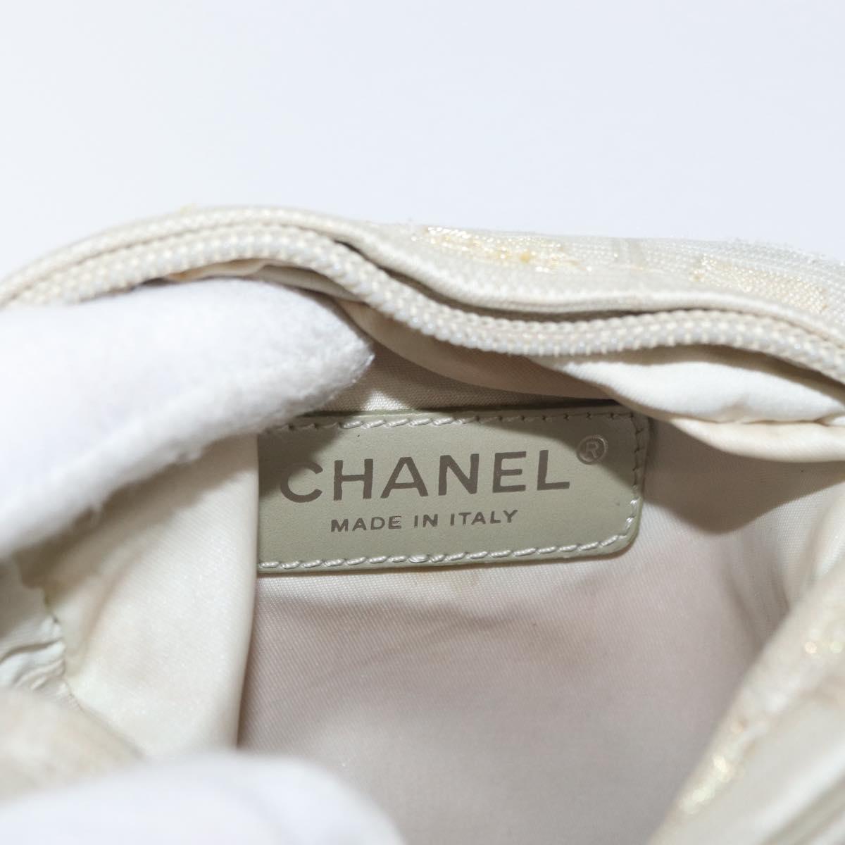 CHANEL New Travel line Shoulder Bag Nylon Beige CC Auth ka3980A